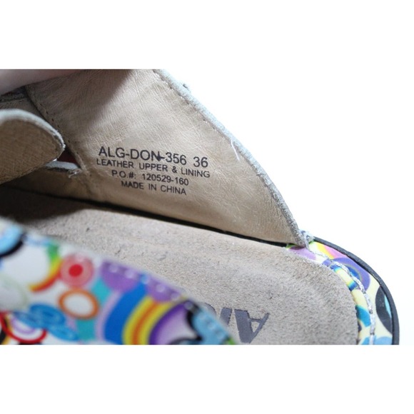 Alegria Donna Hippie Chic Psychedelic Slides Floral Slip On Clogs Shoe 36 H14430 - Picture 10 of 12